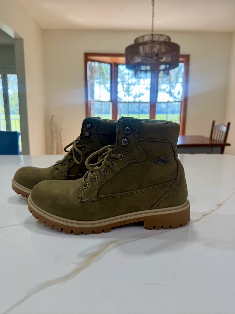 Lugz Olive Green Nubuck Lace-Up WOMENS  Boots